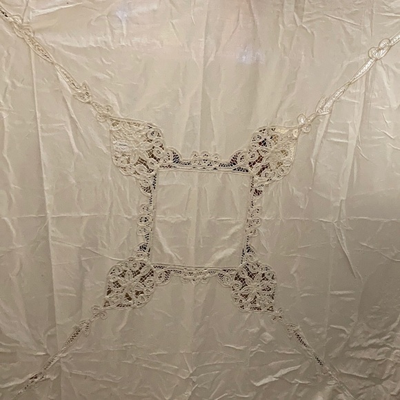White shower curtain